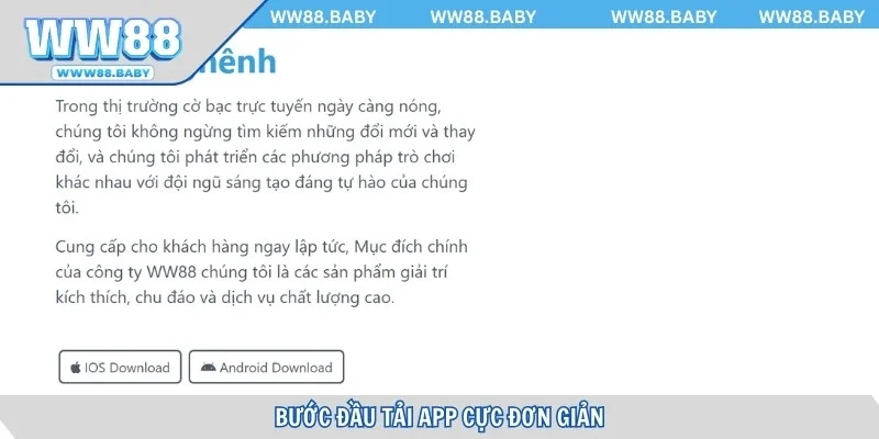 Bước đầu tải app cực đơn giản